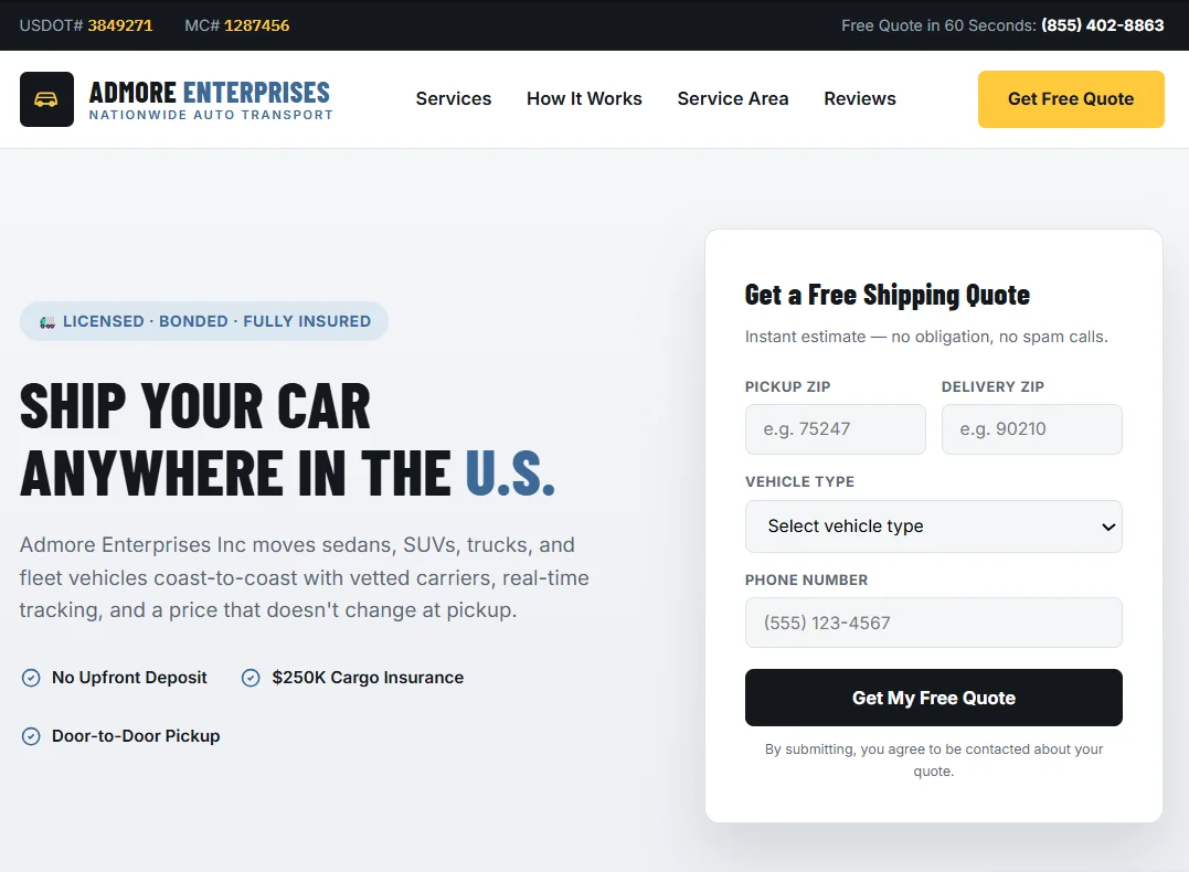 Car shipping demo
